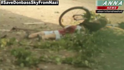 Славянск. Осколок снаряда попал в женщину.