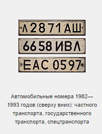 Рег. знаки ссср
