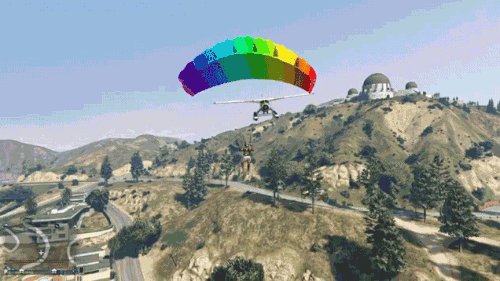 Мощный парашютист