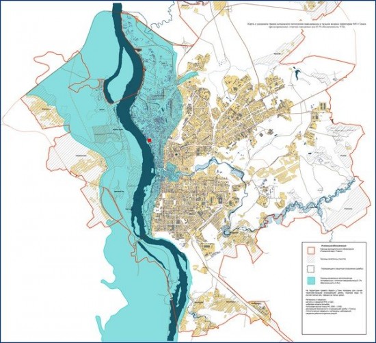 карта возможного подтопления Томска