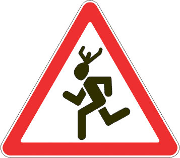 Знак - Осторожно дикие пешеходы