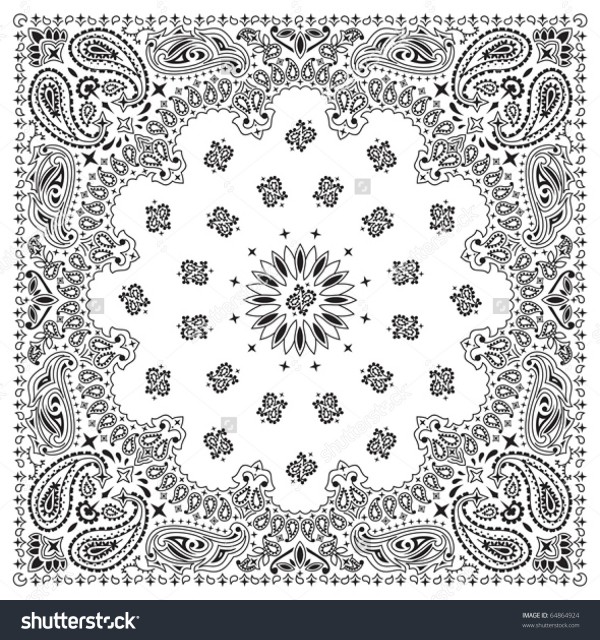 stockvectorbandanawhitewhitebandanawithblackornamentsnotransparencyandgradientsused64864924