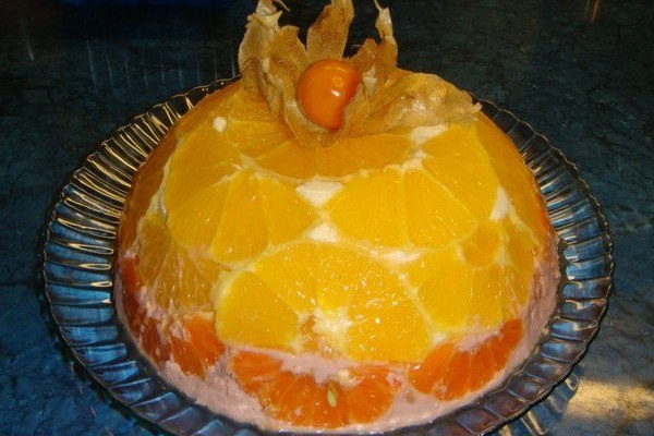 16-Творожный цитрусовый торт с курагой