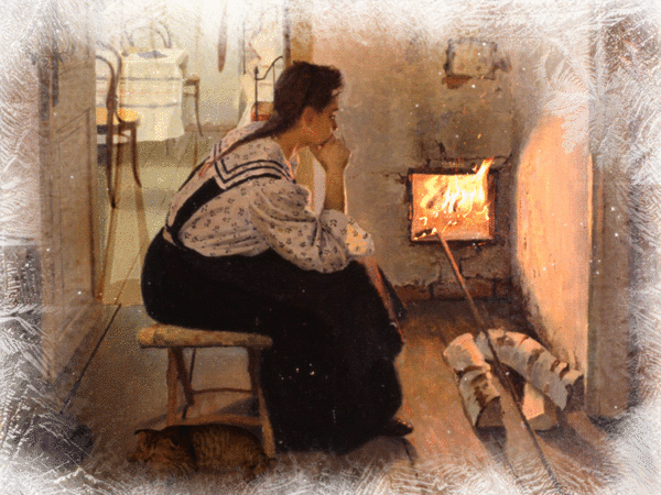 трещат дрова в печке