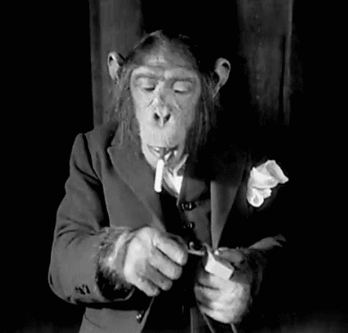 Прикуривает