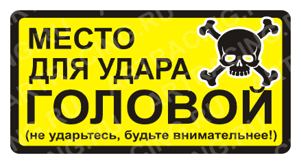 Место удара головой