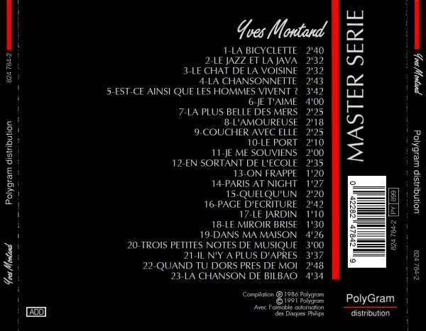Yves Montand back