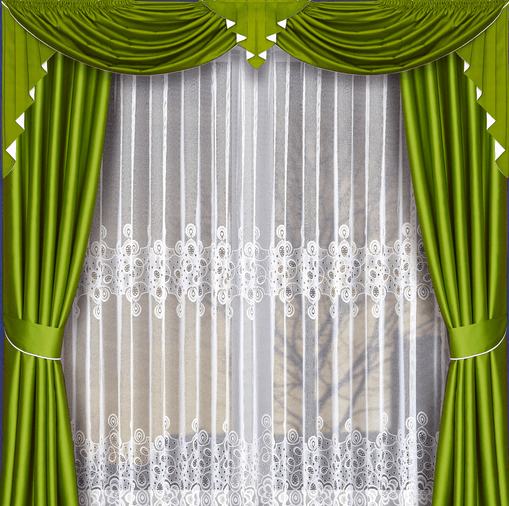 шторы зелёные