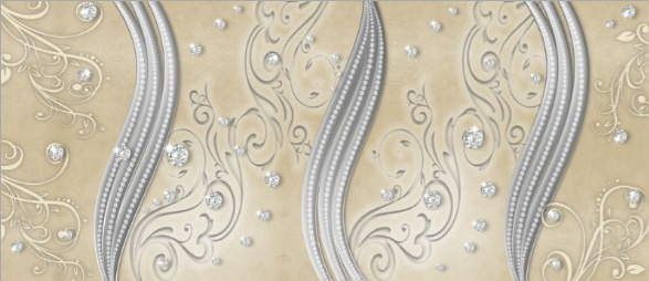 на узорчатом фоне