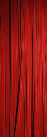 красные шторы