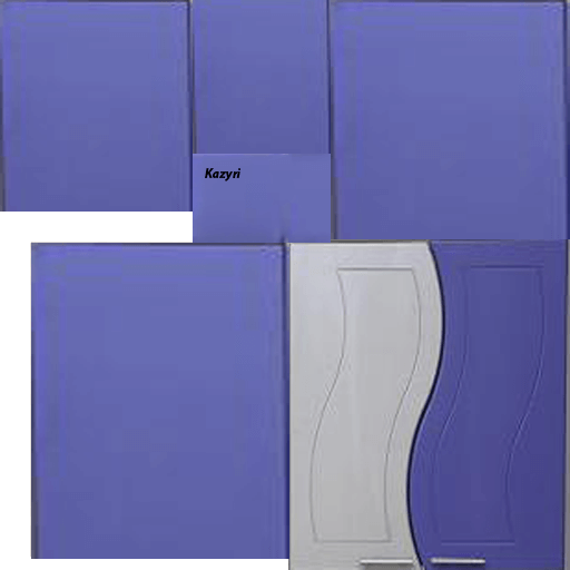 Шкафчик кухонный бело-синий