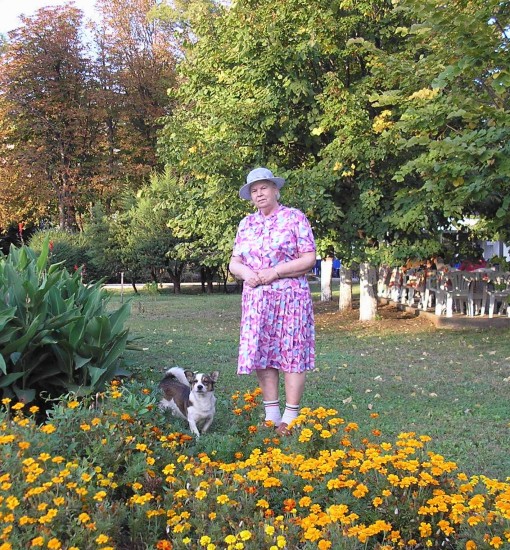 Людмила Григорьевна и Бимка 2005г.