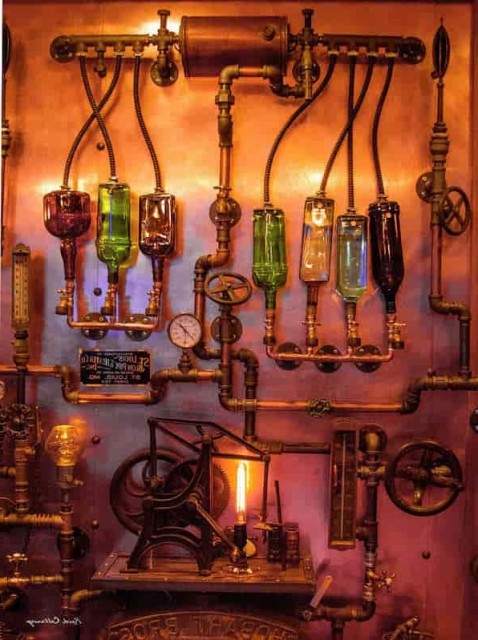 steampunk-interior-design-3-liquor-wall-dispenser-atlanta-mancave-bar-art-reid-callaway-min