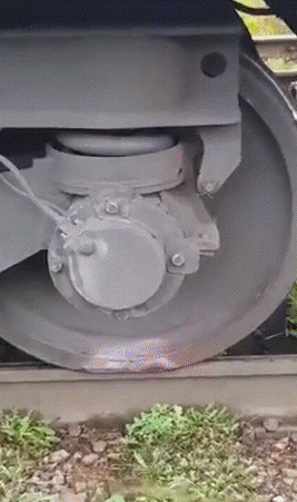 Колесо поезда стерлось