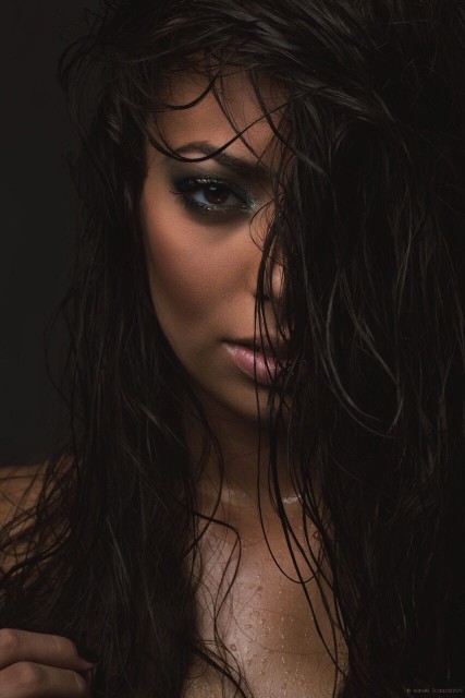 девушка мокрые волосы