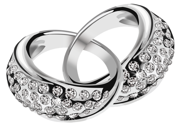 Silver_Rings_with_Diamonds_PNG_Clipart_Picture
