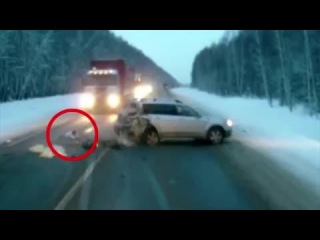 Малышка чудом выжила, выпав из авто под грузовик 