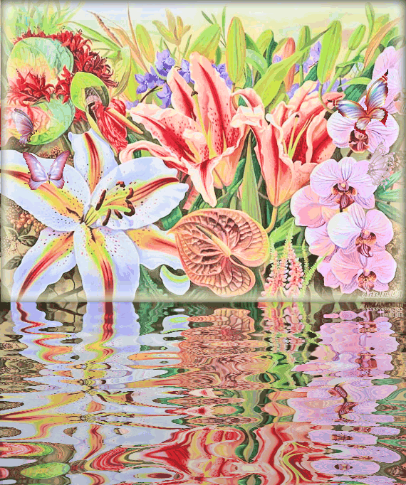 Лилии-живопись