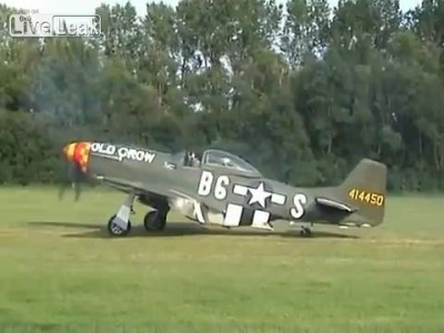 P-51 Mustang старт, взлёт, полёт - 2