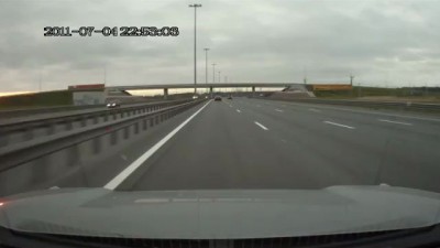 Помеха в левом ряду на КАД (чуть не убрался)