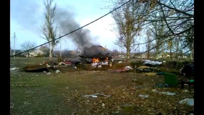 Село Пески. Прямое попадание в БМП-2 ВСУ