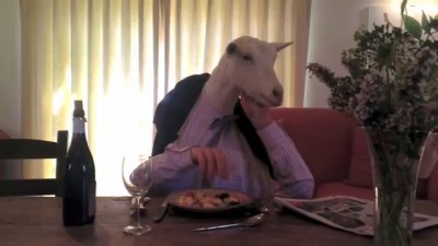 Goat Having Dinner