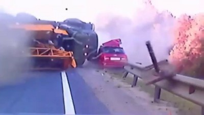 a freak accident, truck crash