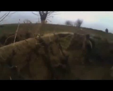 a afghani soldier steps on a ied while out on patrol with usa troopers