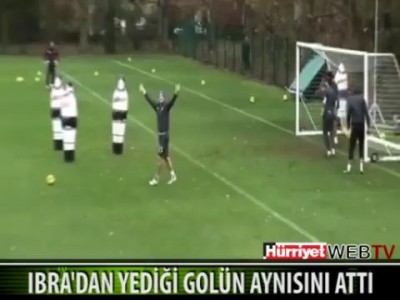 Zlatan Ibrahimović`den Yediği Golün Aynısını Attı / Joe Hart Somersault Like Ibrahimović