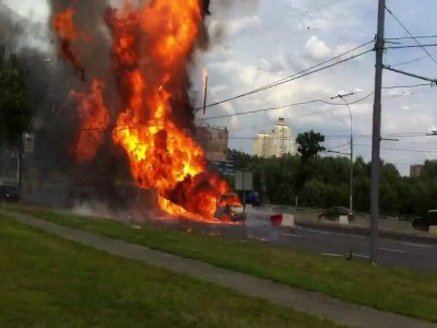 В Москве взорвалась маршрутка