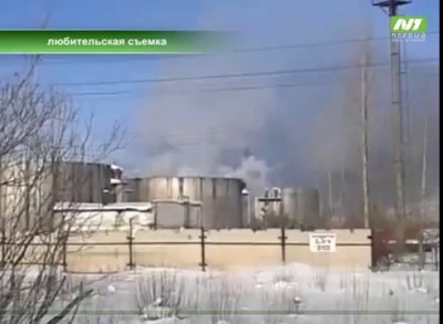 Загорелся резервуар с ДТ