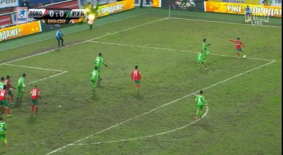 Суперудар Виталия Денисова по воротам «Рубина»