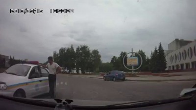 Разгон гаишников по-львовски.