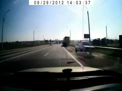 Жесть.ДПС.Полицейский разворот.Russian police.