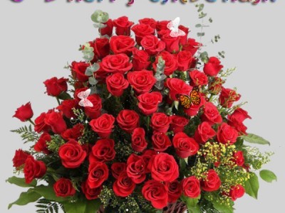 Розы ко дню рождения