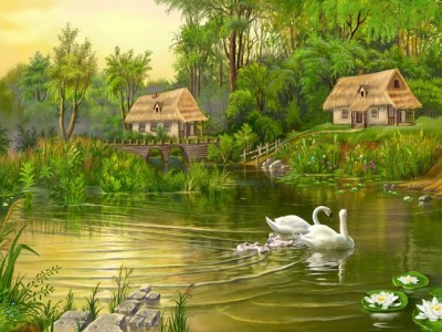 Вечерком у озера