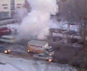 Пожар на автостоянке