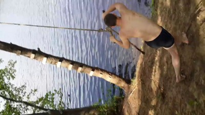 Эпичный прыжок с тарзанки