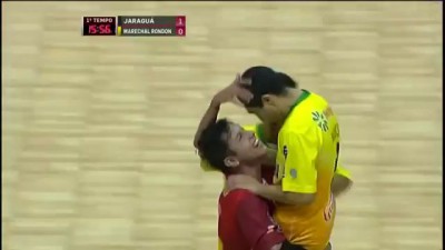 Epic Backheel Lob Goal in Brazilian Futsal League 04/08/2014