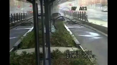 Raw: Car Nearly Hits UK Pedestrians