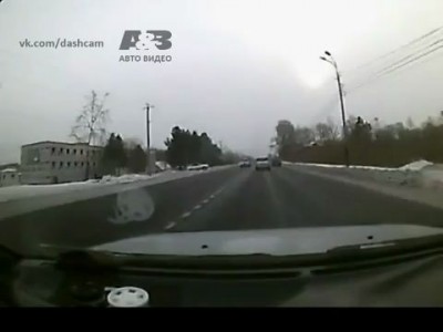 Гонщик сделал красивое ДТП