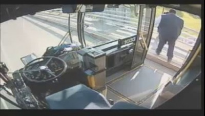 (HD) Bus Driver Rescues Suicidal Woman On Bridge