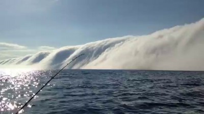 Huge Fog Bank Rolling in over Lake Michigan