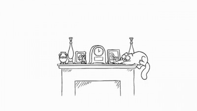 Simon's Cat in 'Shelf Life'