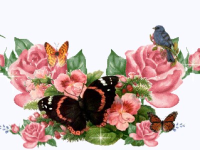 Розочки с бабочкой для рамочки