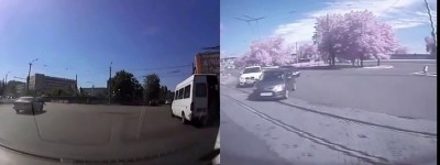 Мужик выпал из маршрутки