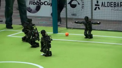 Robot Soccer Goes Big Time