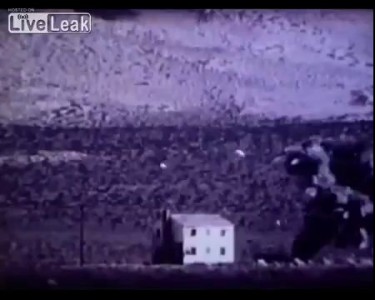 archive footage of 2000lb fuel air vacuum bomb damage test on a house