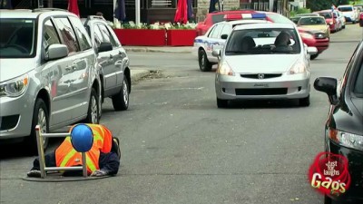 Disappearing Roadblock Prank