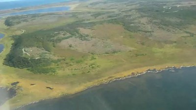 island Sakhalin, the city of Okha and surroundings (Helicopter)